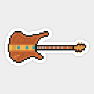 Pixel Lemmy Bass Guitar Sticker